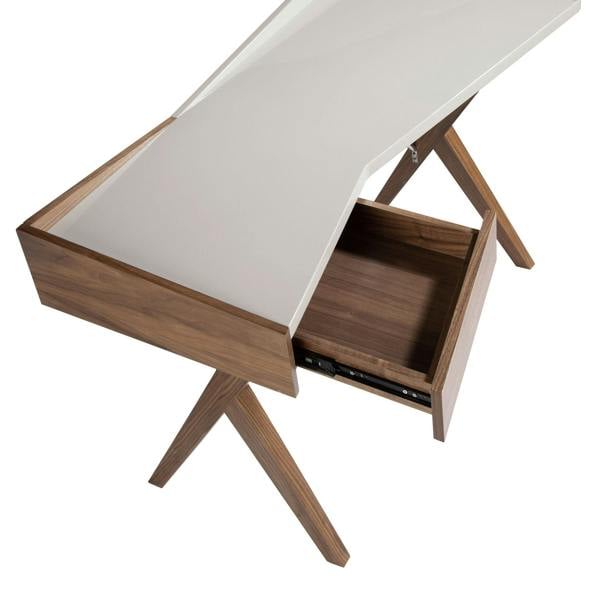 Angel Cerdá Walnut Desk With Grey Wooden Top 3018