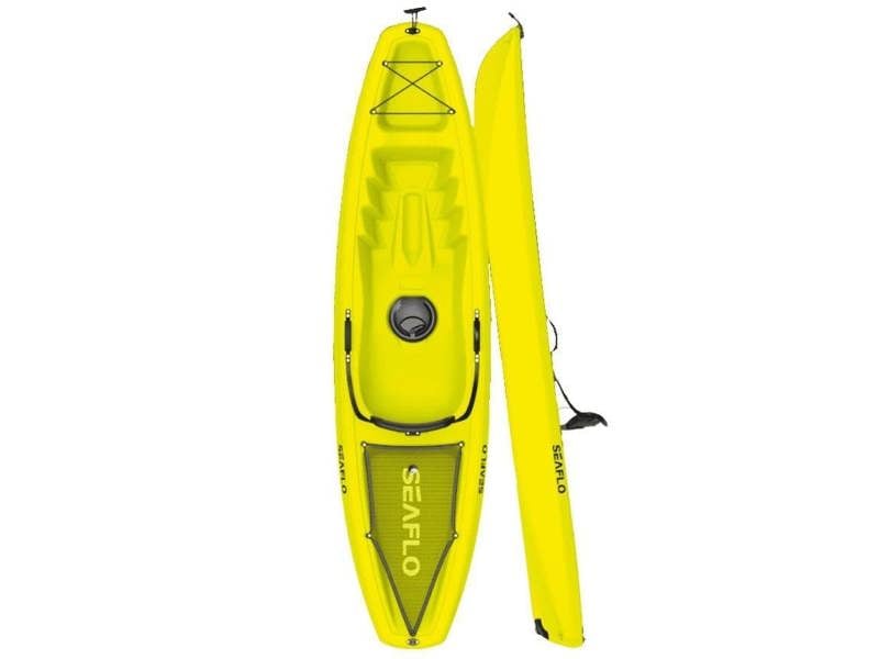 Sit On Top Single Person Kayak (2.7M Paddling Kayaking Solo 125KG Yellow)