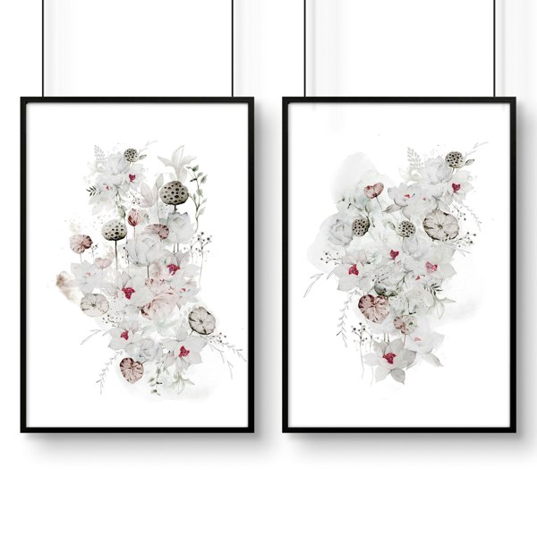 Botanicals art | Set of 2 wall art prints