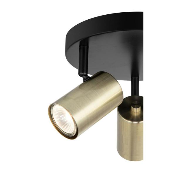 COSYLYTE Grafton 3 Light Brushed Brass Spotlight
