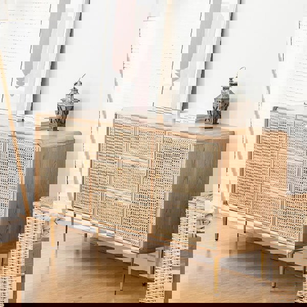 Emmie Sideboard, Natural Rattan & Ash Esche Wood-Weilai Concept-Weilai Concept