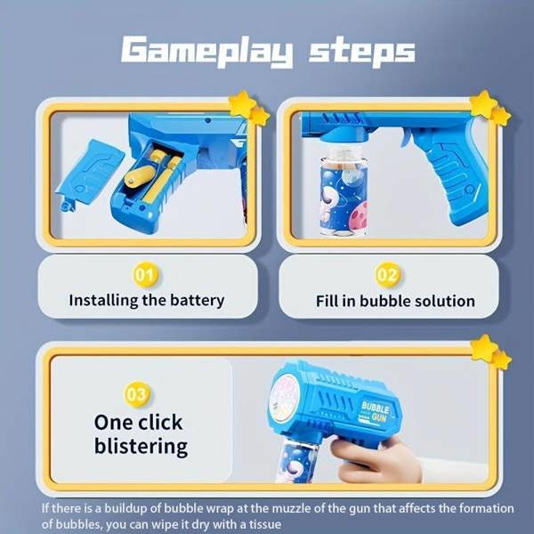 Dragodirect Bubble Machine LED Gun for Kids 10 Hole Automatic Bubble Makers