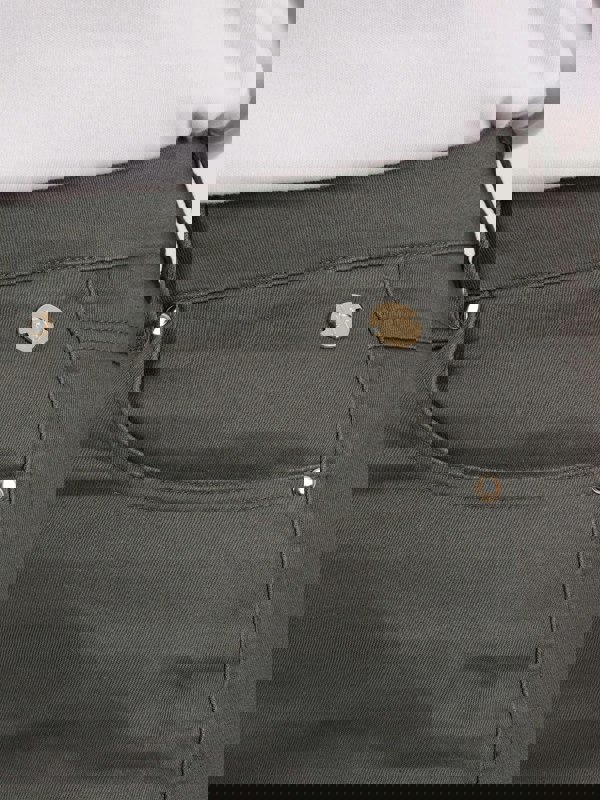 PennyPlain 5 Pocket Wide Leg Denim - Dark Sage