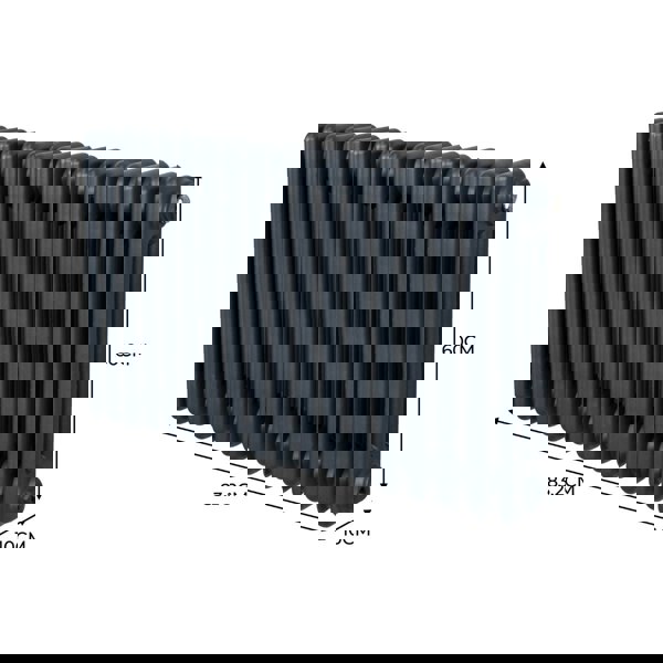 Monstershop Traditional 3 Column Radiator - 600 x 832mm - Anthracite Grey