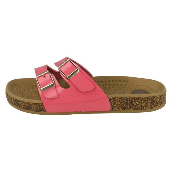 Spot On Ladies Spot On Two Buckle Mules
