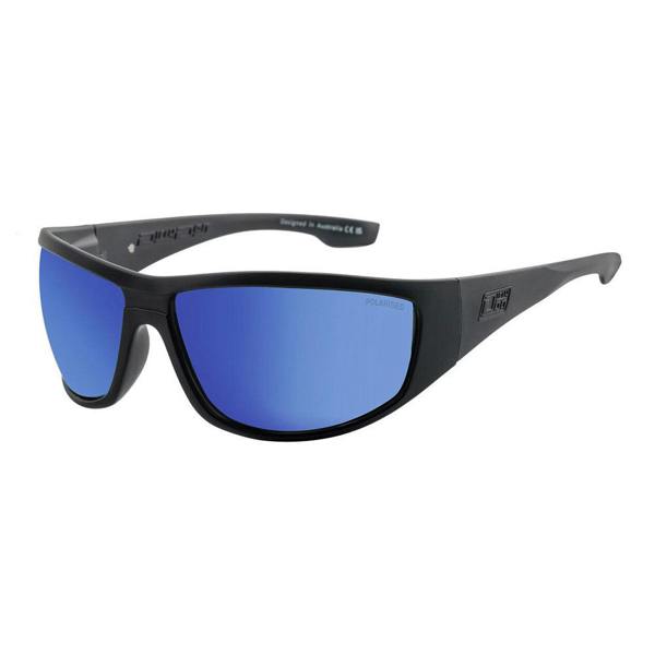 Dirty Dog VAMPIRE - Satin Black with Polarized Blue Mirror Lens