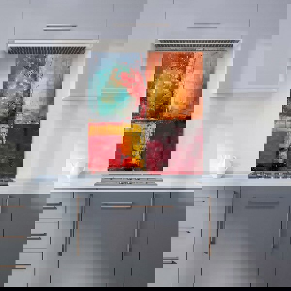 Warren Reed - Designer Quadrant Fusion: Colours In Conflict Kitchen Splashback