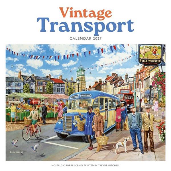 Trevor Mitchell, Vintage Transport Calendar 2027, Wall Calendars, Month To View, Art, Gift