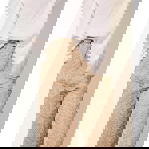 Blue Vanilla Floral Printed Flared Jeans