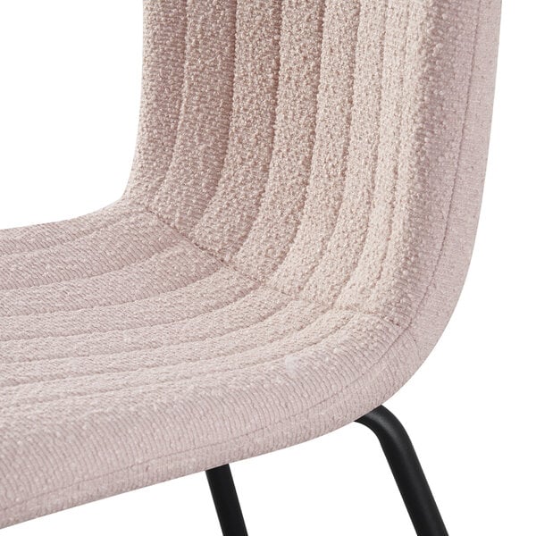 Set of 2 Teddy Faux Fur Stitched Design Dining Chairs Bella
