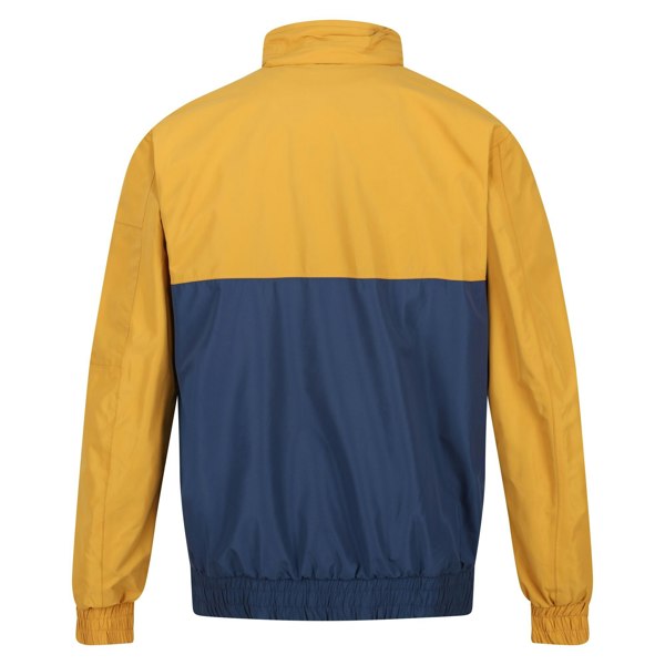 Regatta Mens Shorebay Colour Block Waterproof Jacket - Gold Straw/Dark Denim