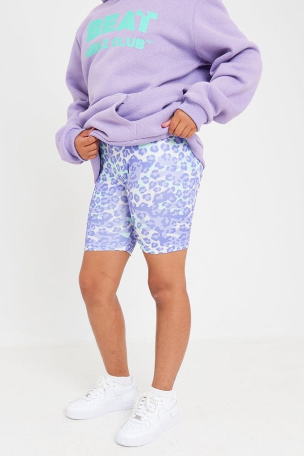 Beat Girlz Club Wow Cycle Short - Mint Leopard