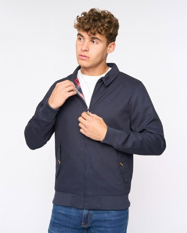 Bewley & Ritch Dartmoore Harrington Twill Jacket Navy