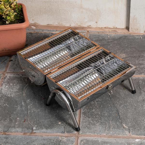 Samuel Alexander Portable Barrel Style Charcoal Camping Barbecue / BBQ