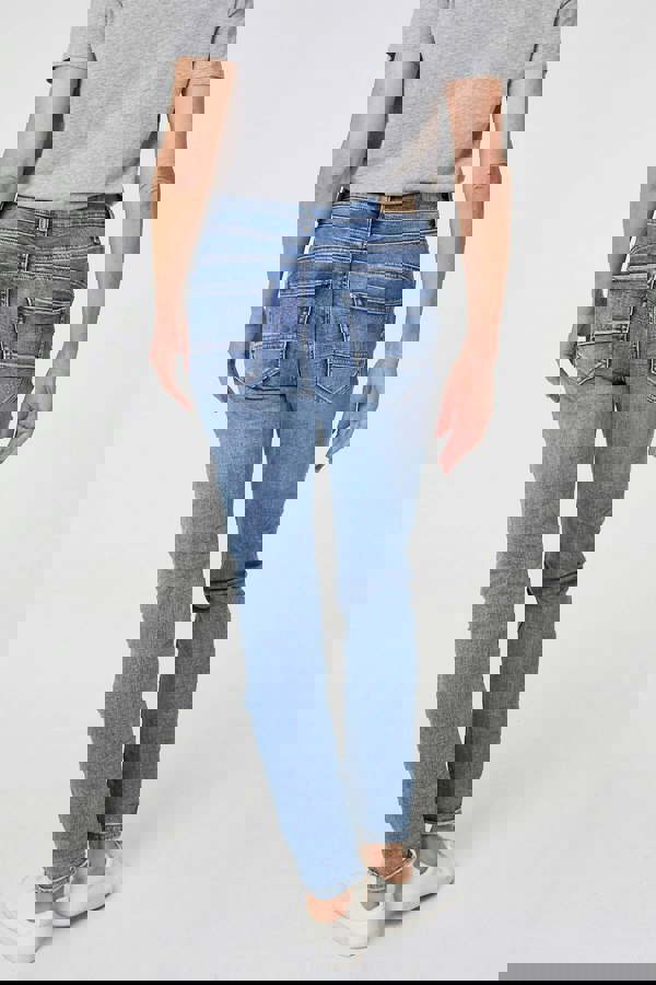 Blue | Star Patchwork Detail Skinny Jeans
