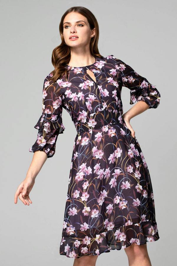HotSquash Print Chiffon Dress