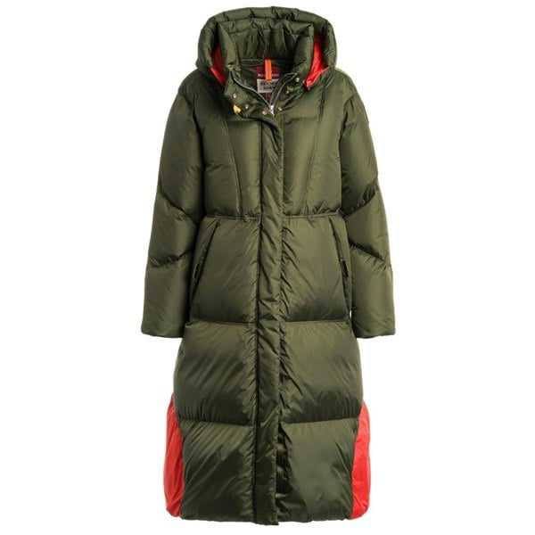 Parajumpers Liu Rosemary Green Long Down Jacket S