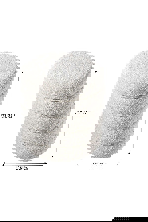 Living and Home Beige Upholstered Round Storage Ottoman for Bedroom Living Room and Makeup Room