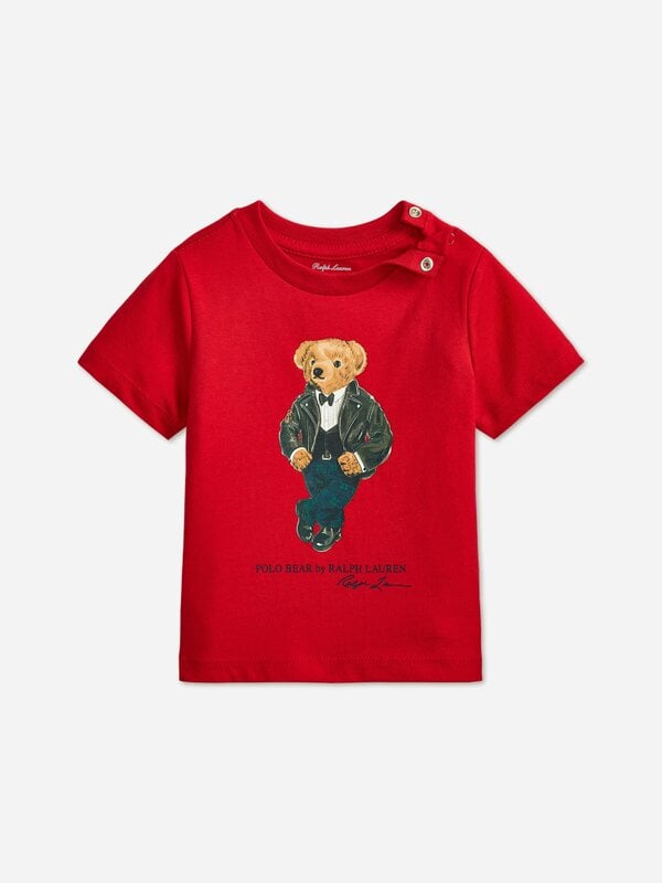 Ralph Lauren Kids Ralph Lauren Baby Boys Polo Bear T-Shirt in Red