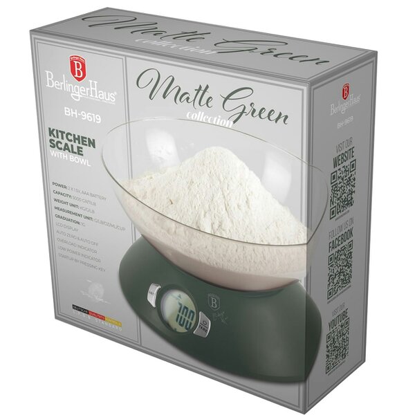 Berlinger Haus Kitchen scale with bowl Berlinger Haus BH9619 Matte Green