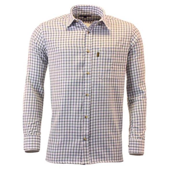 Game Tattersall shirt in green check made from a soft cotton blend ideal for work or leisure