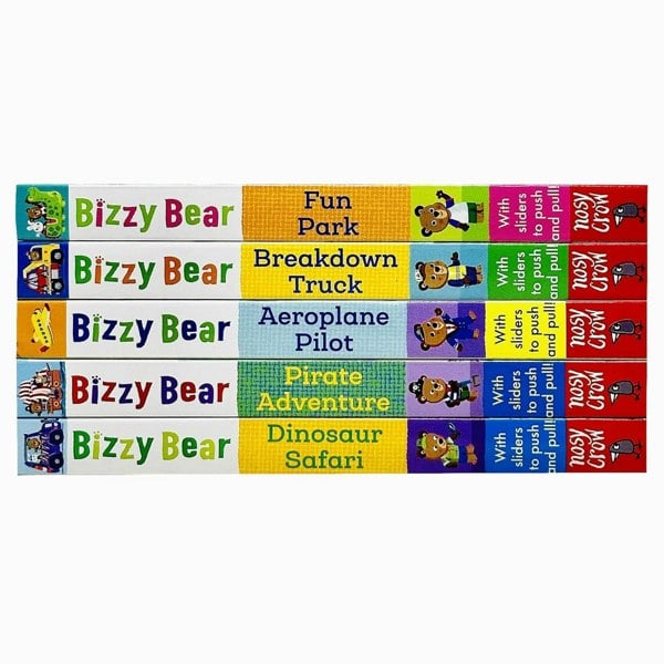 Bizzy Bear Series 5 Book Set Fun Park, Breakdown Truck, Aeroplane Pilot & more