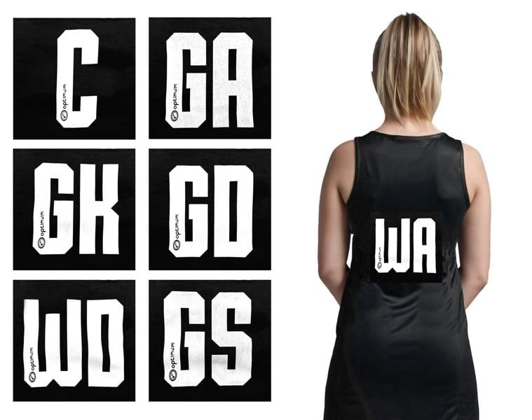 Netball Position Patches – Full-Team 14-Pack - Optimum