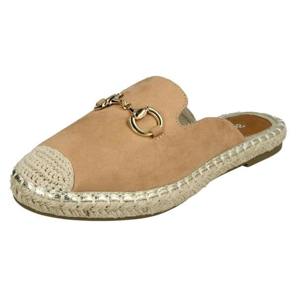 Spot On Ladies Spot On Closed Toe Espadrilles F2261