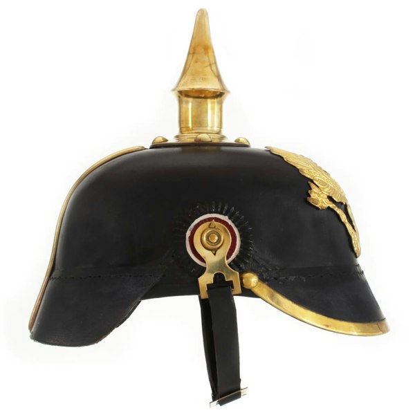 Berkfield German Prussian Helmet Antique Replica LARP Black Steel