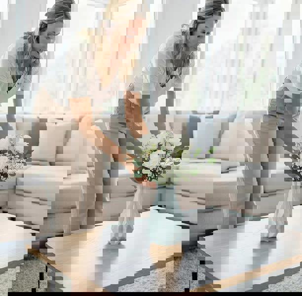 Anyhouz ANYDECO Flower Vase Light Green Medium Geometric Style Nordic Pot Home Decor