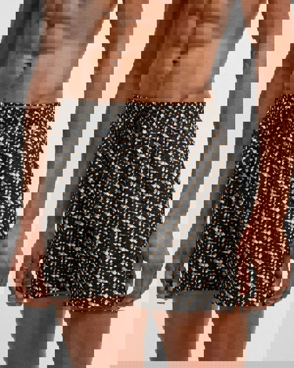 BOSS Orange BOSS Orange Manu Mens Fully Lined Quick-Dry Swim Shorts with Monogram Print