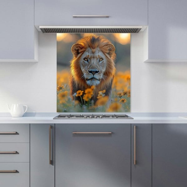 Warren Reed Lion Glass Kitchen Splashback - 00045