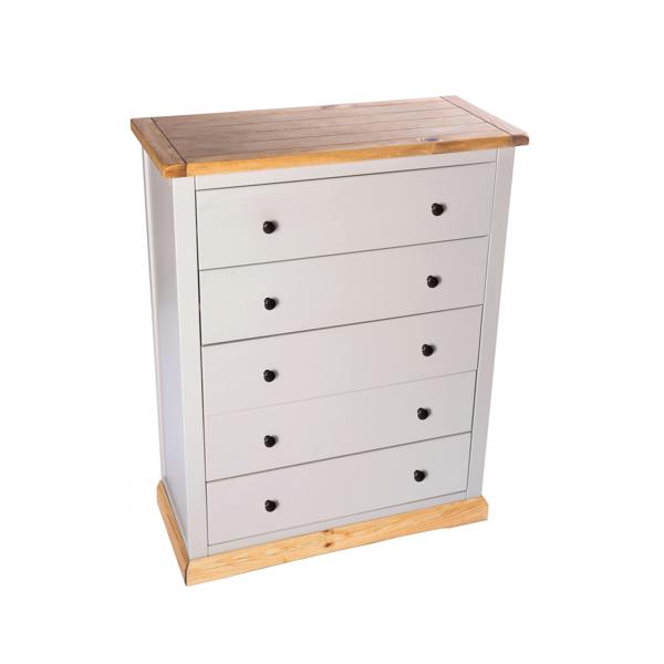 Cabinet Bits Bomporto 5 Drawer Chest of Drawers Brass Knob