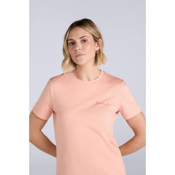 Animal Womens/Ladies Latero Hybrid Swimming T-Shirt - Coral - 