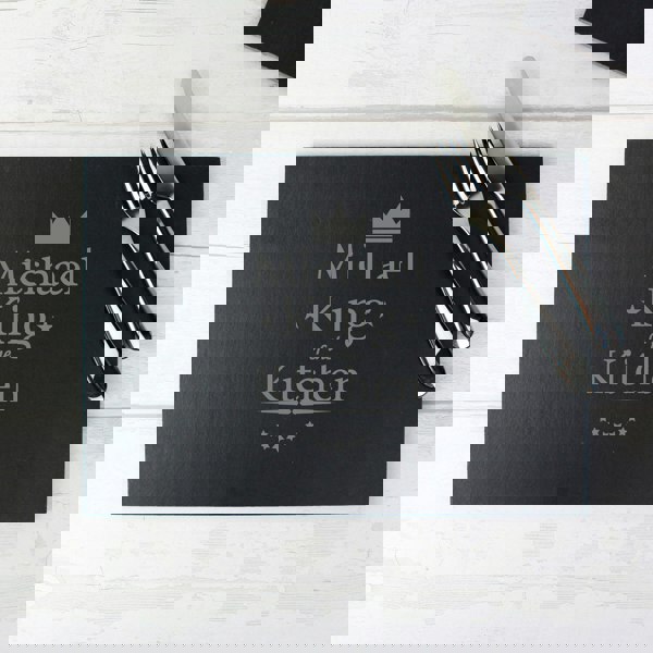 Personalised Memento Company Personalised King of the Kitchen Slate Placemat
