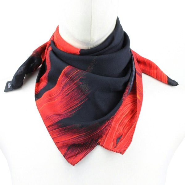 Dunhill square scarf in a goldfish pattern