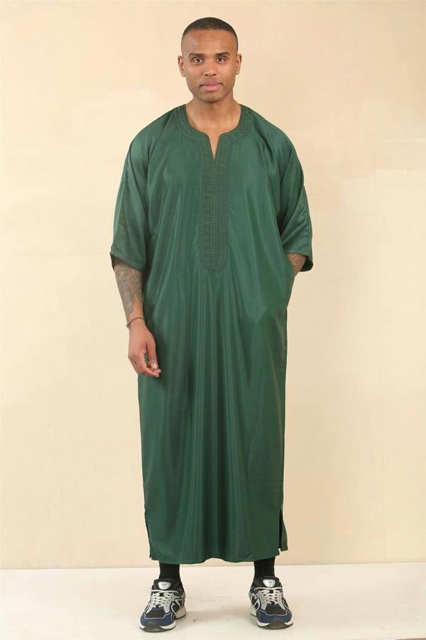 Infinity Leather Men's Moroccan Thobe Djellaba Jubba Robe Eid