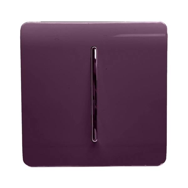 Trendi Switch 1 Gang Intermediate Rocker Light Switch in Plum Purple