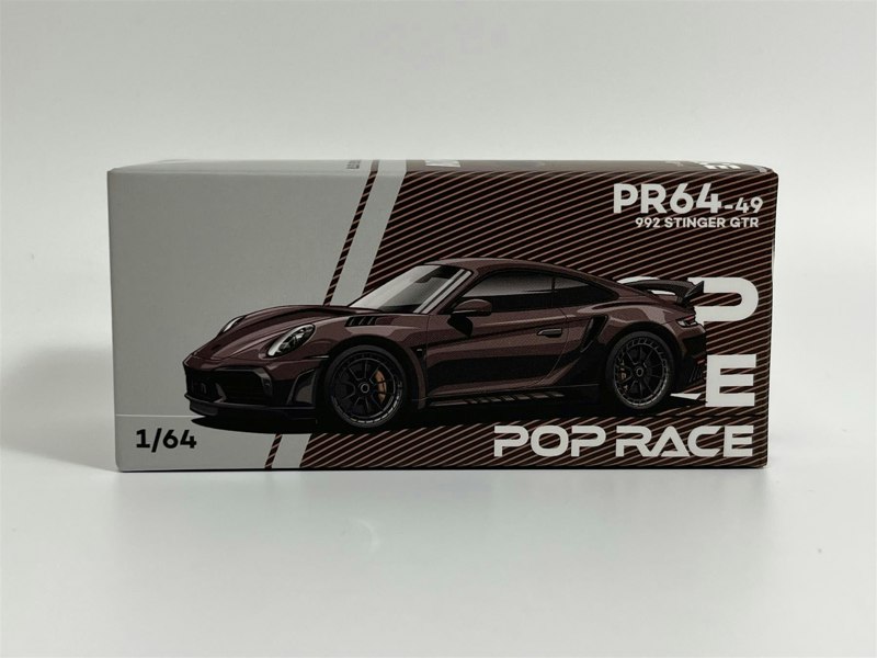 Pop Race Porsche 992 Stinger GTR Carbon Edition Brown 1:64 Scale Pop Race PR640049