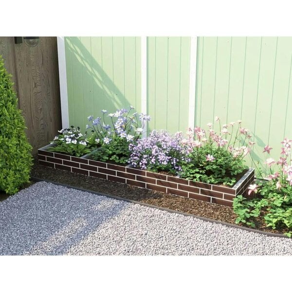 Dunster House Brick Effect Garden Bed Planter 2400mm x 600mm x 200mm