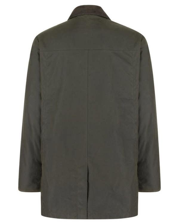 Dark Green Hoggs of Fife Caledonia Men's Wax Jacket reverse image