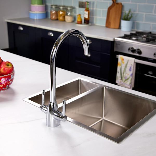 Flode Drammen | Dual Lever Kitchen Mixer | Chrome Finish