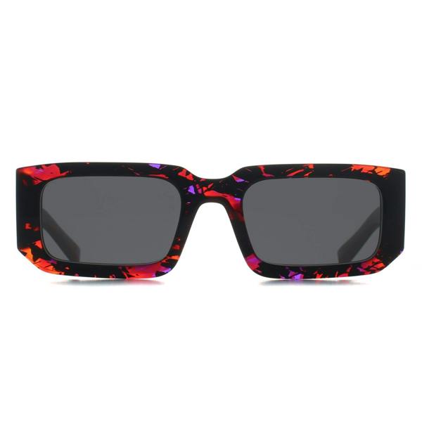 Prada Sunglasses PR06YS 06V5S0 Abstract Orange Dark Grey