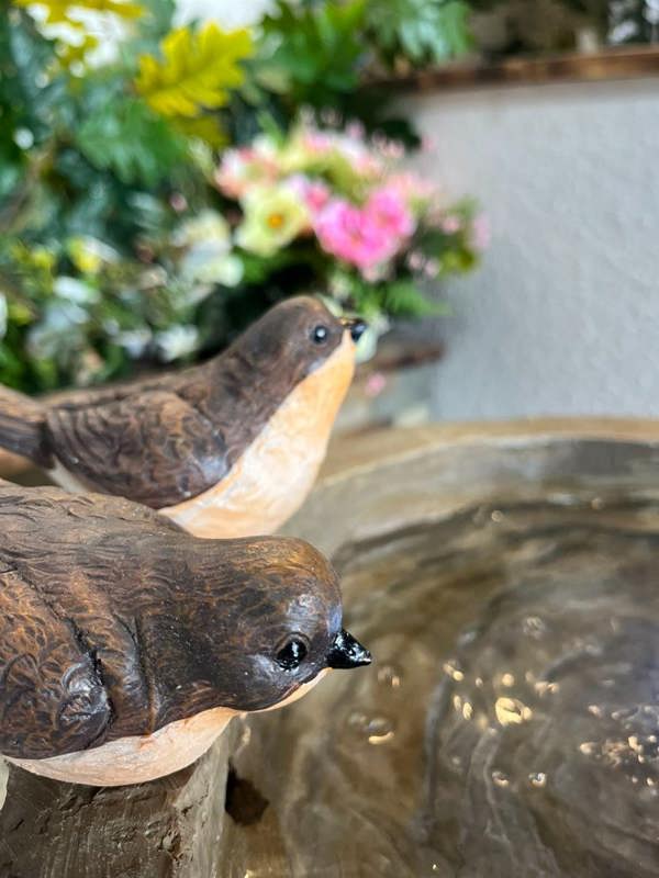 Tranquillity Water Features Bird on Log Traditional Water Feature