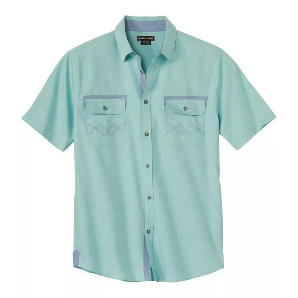 Atlas For Men Mens Slub Shirt - Turquoise
