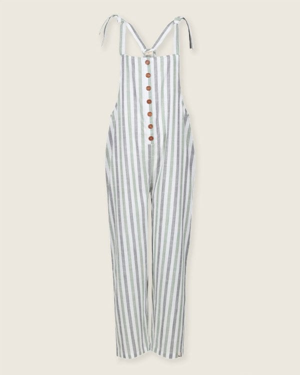 Erin Multicolour Stripe Print Dungarees- image 2