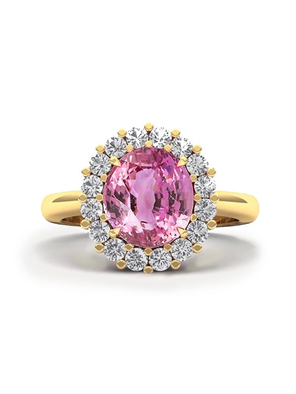 Gemdaia Rare 3ct Padparadscha Sapphire Ring