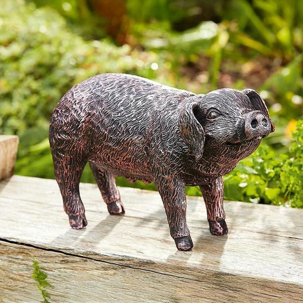 Museum Selection Farmhouse Piglet Garden Sculpture - 18 x 13 x 29cm