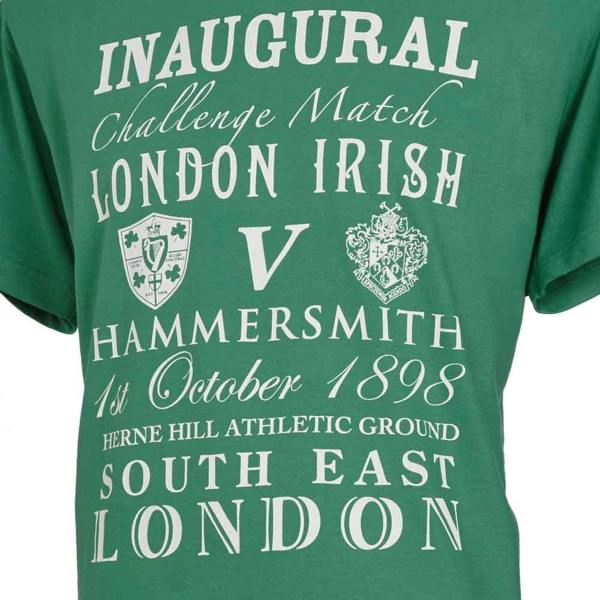 Ellis Rugby London Irish Rugby T-Shirt Exiles Fixture Green