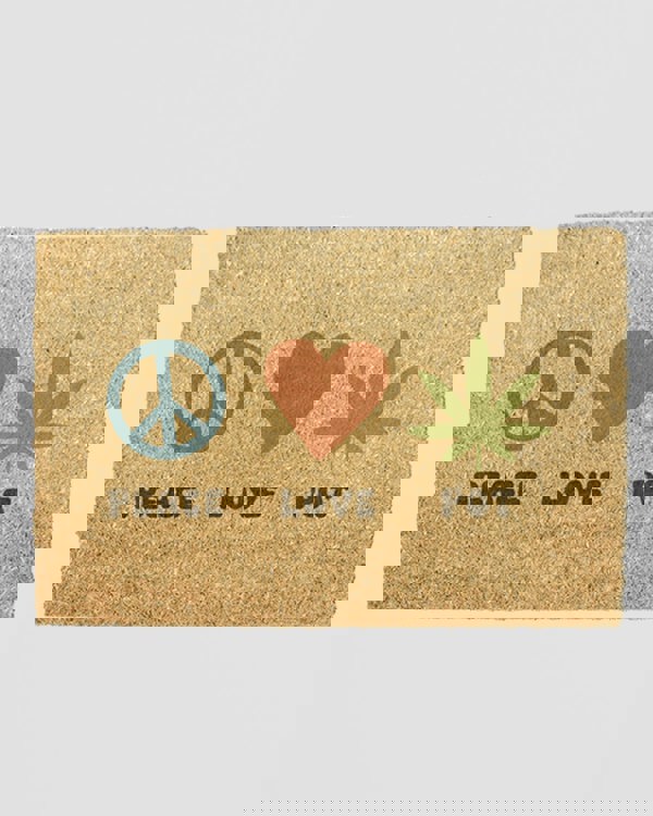 Peace Love Pot Doormat (60 x 40cm)